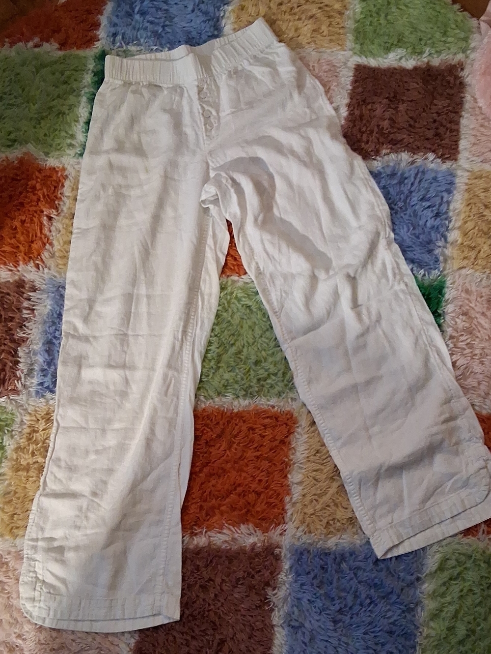 Stars Above White Linen Blend Pants - XS